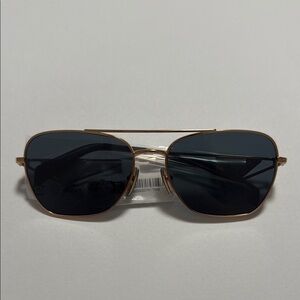 PRADA Rose Gold and Black Aviator Sunglasses, NWT, Retail $531